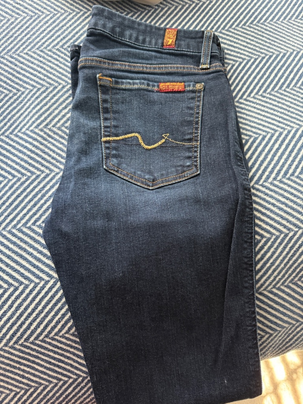 7 For All Mankind Dark Blue Bootcut Jeans - Picture 2 of 2